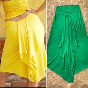 Beautiful Green Tango Skirt with Tail - XS/S